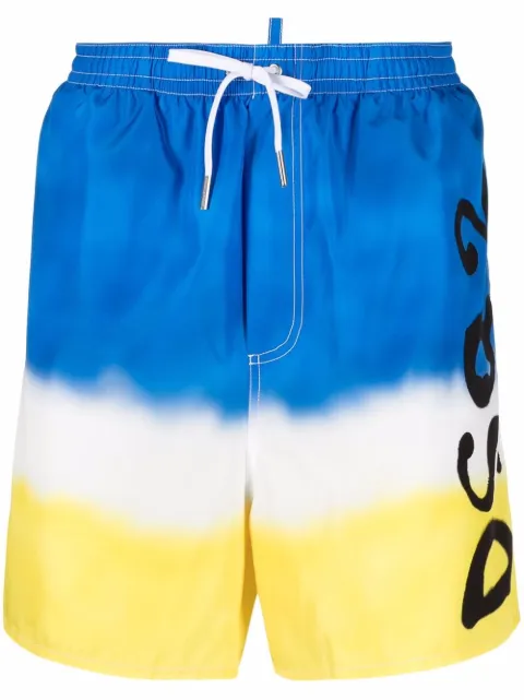 DSQUARED2 spray-paint print swim shorts Blue D7N584150ISA01