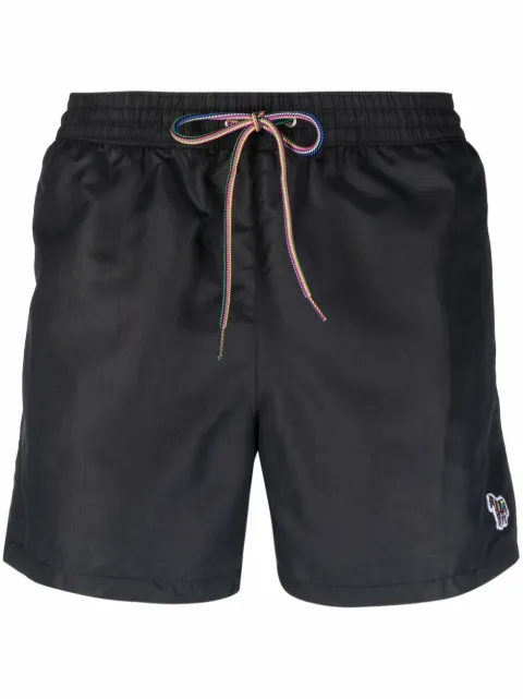 Paul Smith logo-patch swim shorts Black M1A200AAU285