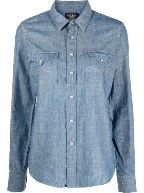 Ralph Lauren RRL Buffalo denim western shirt Blue 282663787001