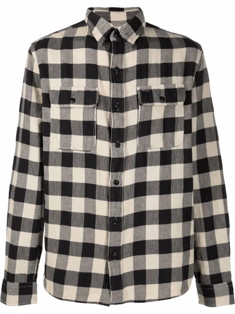 Ralph Lauren RRL checked long-sleeved shirt Black 782856993001