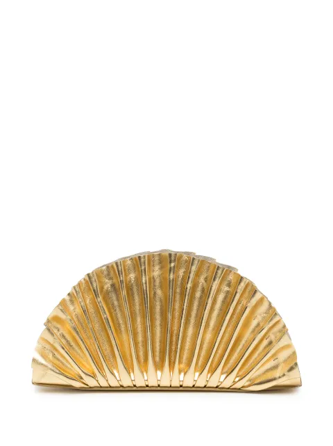 Cult Gaia Nala shell-detail mini clutch Gold CL2092NP