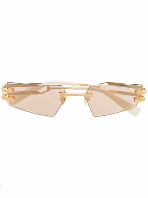Balmain Eyewear geometric double-arm sunglasses Gold BPS123D54
