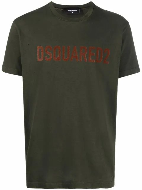 DSQUARED2 logo-print short-sleeve T-shirt Green S74GD1059S22507