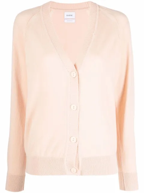 Barrie V-neck cashmere cardigan Orange C166219