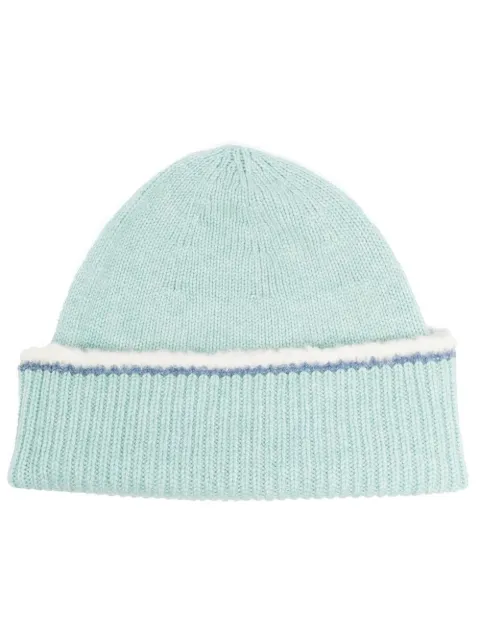 Barrie shearling-trim cashmere beanie Blue C168834