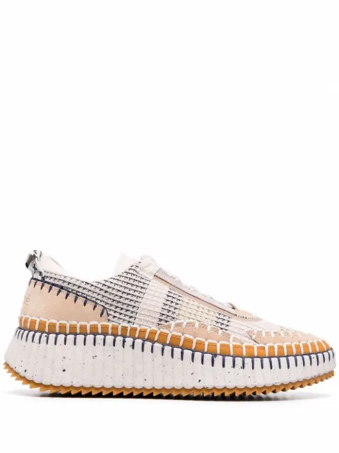 Chloé Nama lace-up sneakers Neutrals CHC22S579Y0