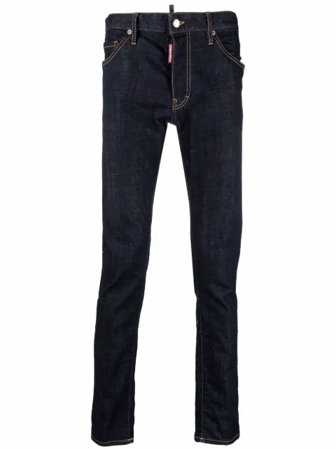DSQUARED2 logo print slim-fit jeans Blue S74LB1134S30664