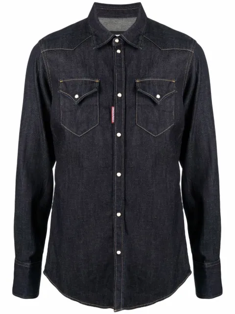 DSQUARED2 dark-wash denim shirt Blue S74DM0636S30825