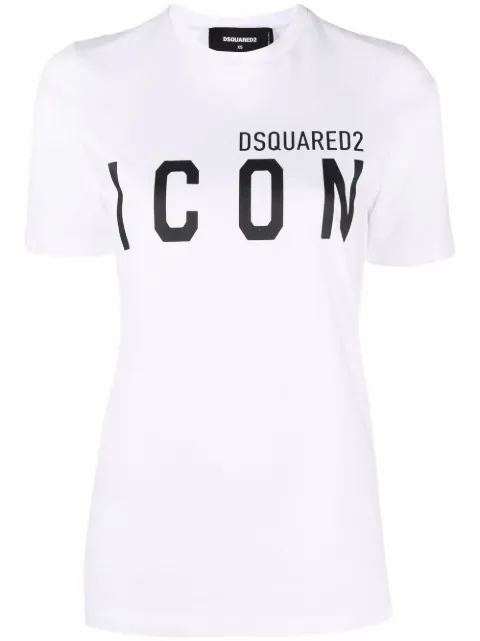 DSQUARED2 Icon-print crew-neck T-shirt White S80GC0001S23009