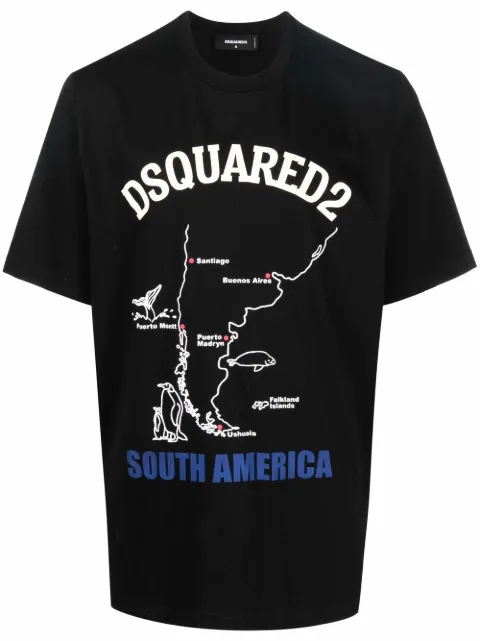 DSQUARED2 logo-print short-sleeve T-shirt Black S74GD1040S23009