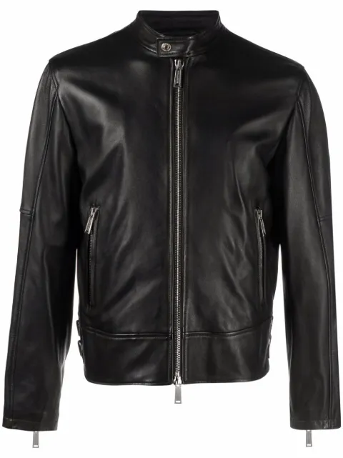 DSQUARED2 leather biker jacket Black S74AM1328SY1491