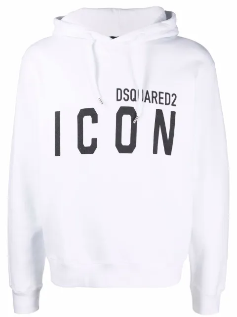 DSQUARED2 logo-print hoodie White S79GU0003S25516