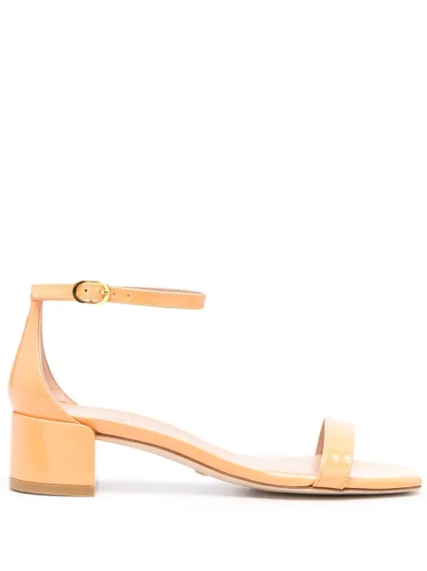 Stuart Weitzman Nudist Curve patent sandals Orange SA536