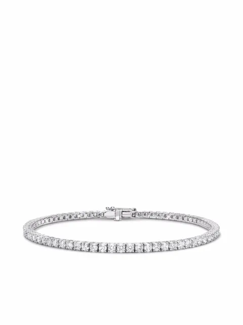 Pragnell 18kt white gold brilliant cut diamond line bracelet Silver CR1904