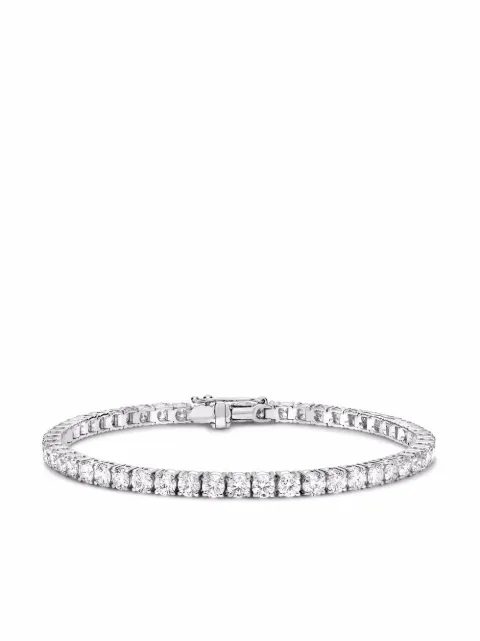 Pragnell platinum brilliant cut diamond line bracelet Silver CR1907