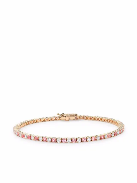 Pragnell 18kt rose gold sapphire and diamond line bracelet Pink CR2256