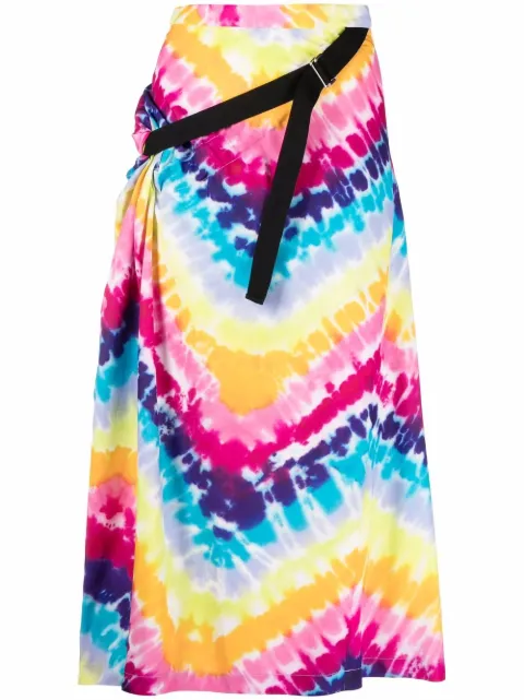 Kenzo tie-dye wrap midi skirt Pink FC52JU1679D3