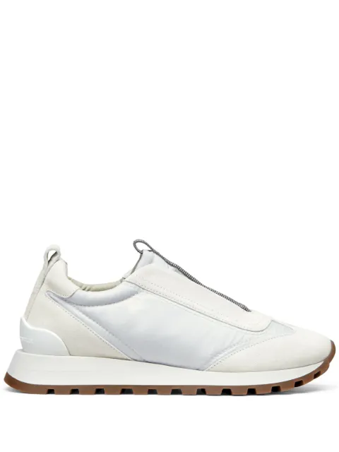 Brunello Cucinelli suede-panelled sneakers White MZSFG2127C6280