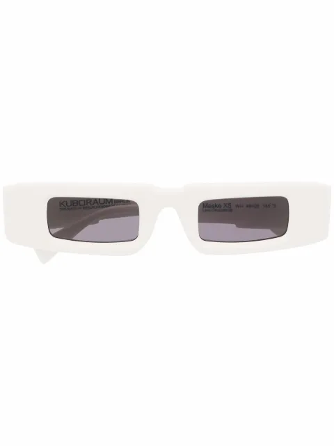 Kuboraum square frame sunglasses White X5