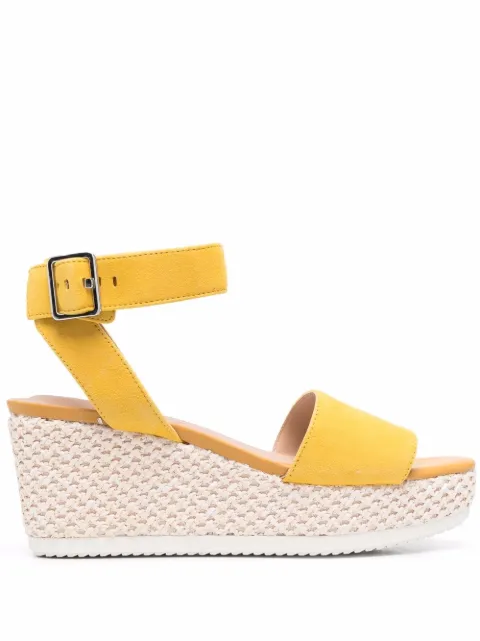 Geox Lipari woven wedge sandals Yellow D25SMA00021