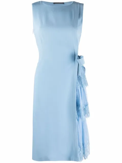 Alberta Ferretti ruffle-detail sleeveless dress Blue A04021618