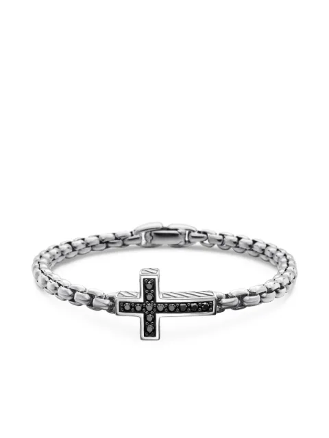 David Yurman sterling silver Pavé Cross diamond bracelet (5mm) Silver B15466MSSABD