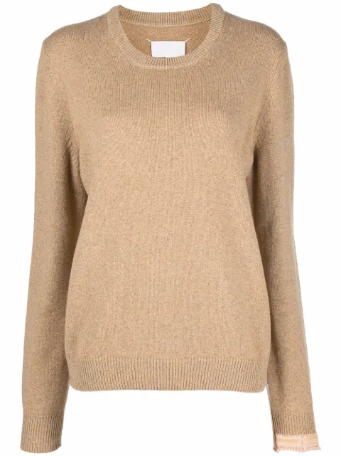 Maison Margiela round neck knit jumper Neutrals S31HA0836S17907