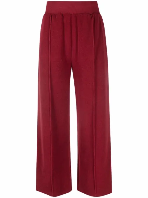 Kenzo wide-leg terry-cloth trousers Red FC52PA7284ME