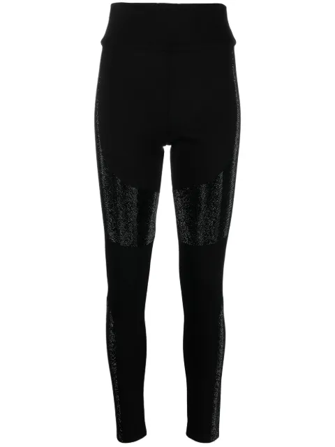 Philipp Plein high-rise embellished leggings Black PABCWRT1138PTE003N