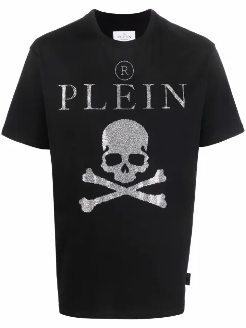 Philipp Plein crystal-embellished T-shirt Black PABCUTK0181PJY002N