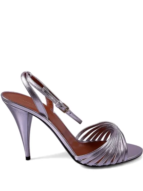 Saint Laurent 100mm Sexy sandals Silver 686278AAADW
