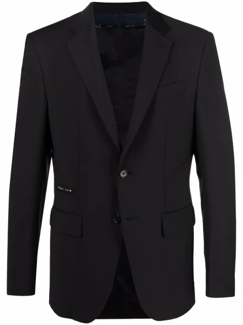 Philipp Plein crystal skeleton Gigolò fit blazer Black PABCMRF1519PTE003N