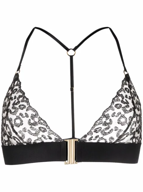 Fleur Of England Kittie semi-sheer bra Black KITTIEBLACKBOUDOIRBRA