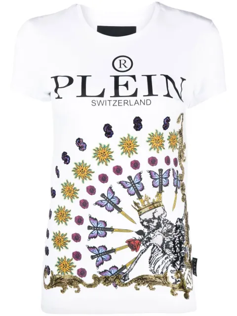 Philipp Plein Pure Skeleton T-shirt White PABCWTK2449PJY002N