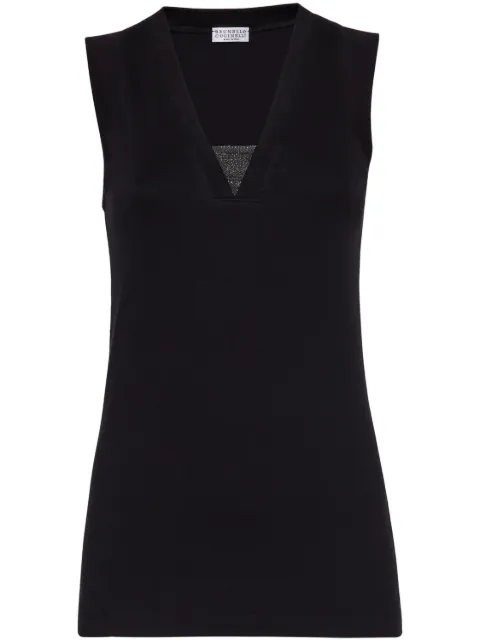 Brunello Cucinelli Monili chain-embellished tank top Black M0TC8EL672C101