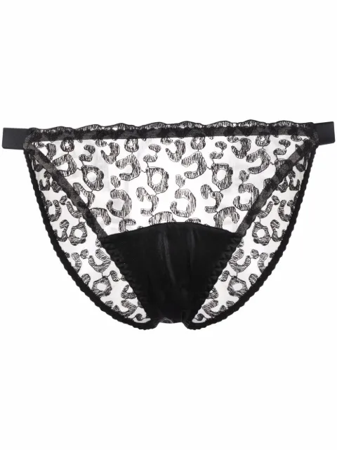 Fleur Of England Kittie semi-sheer brief Black KITTIEBLACKOUVERTBRIEF