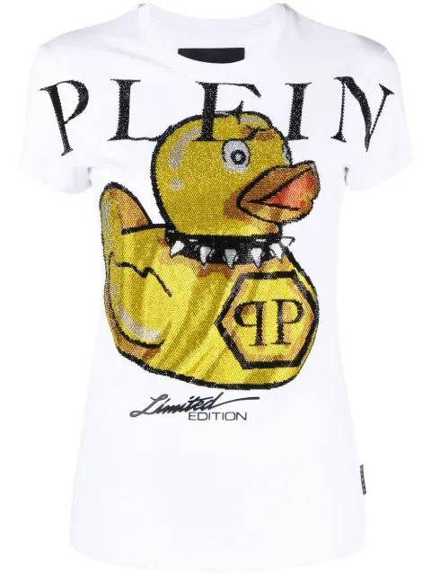 Philipp Plein Duck round-neck T-shirt White PABCWTK2379PJO002N