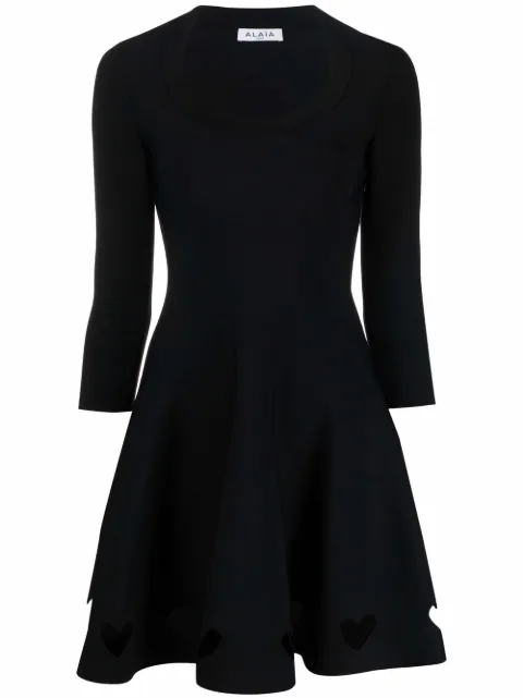 Alaïa heart cutout-detail dress Black AA9R22001M664