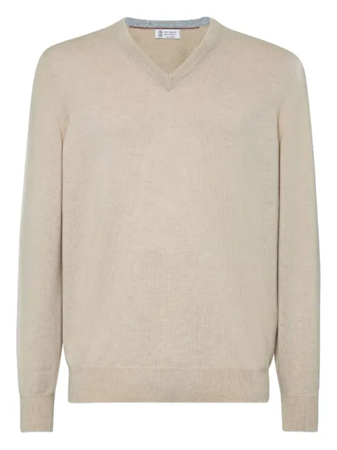 Brunello Cucinelli long-sleeve cashmere jumper Neutrals M2200162CS396