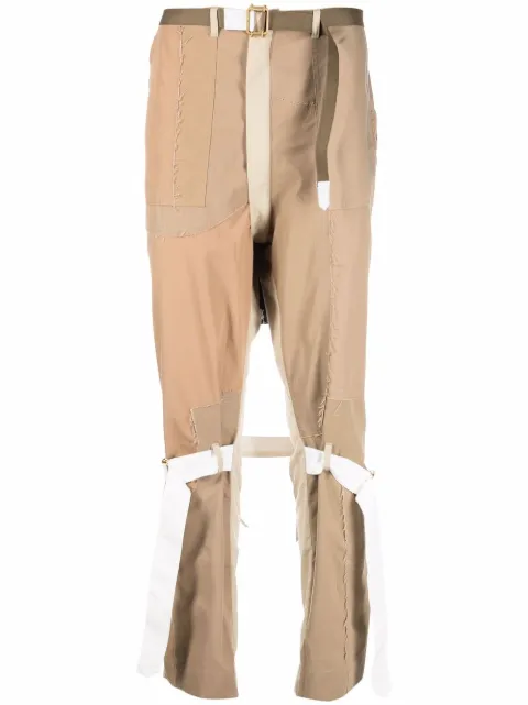 Children Of The Discordance straight-leg panelled trousers Neutrals COTDPT
