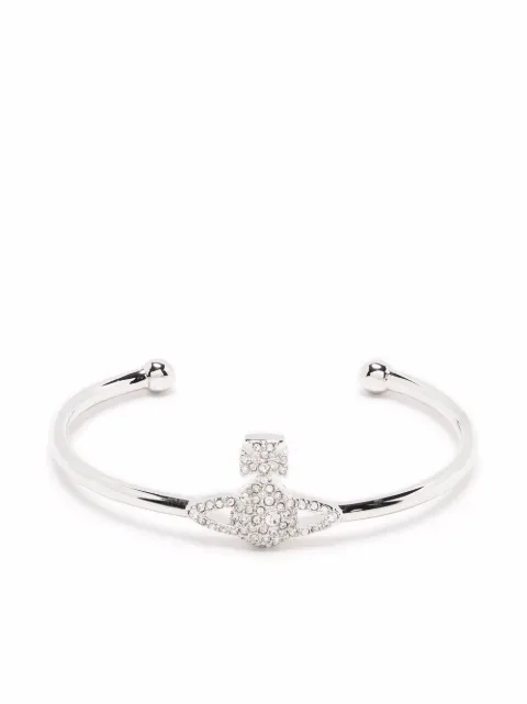 Vivienne Westwood grace bas-relief open bangle Silver 6101000702P116CN