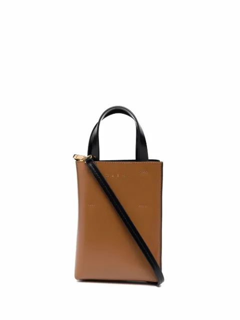 Marni Museo nano bag in leather Brown SHMP0050Y0LV639