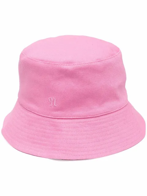 Nanushka Caran monogram-embroidered bucket hat Pink NU22RSHT00732