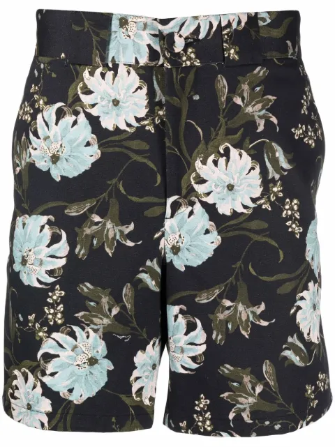 ERDEM floral-print chino shorts Black 604MOFGLUCAS