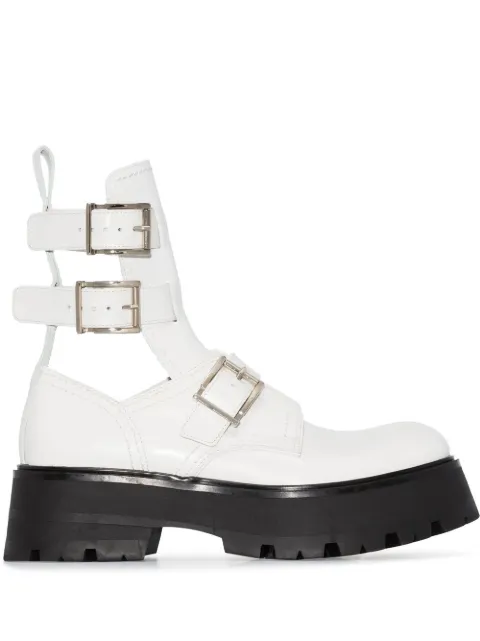Alexander McQueen Rave leather boots White 700078WIC63