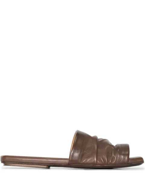 Marsèll Tavola ruched flat sandals Brown MW6807157