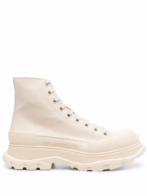 Alexander McQueen Tread Slick lace-up boots Neutrals 627206WIAG6