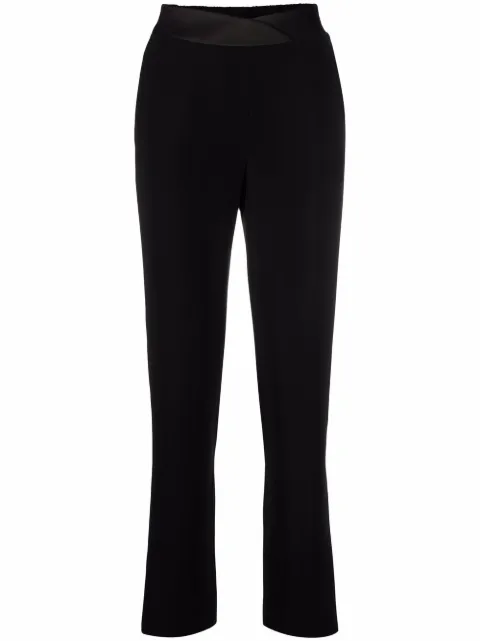 Emporio Armani high-waisted straight-leg trousers Black INP1DT2NWAZ