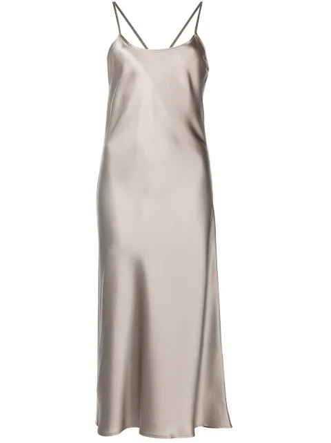 VOZ sleeveless silk midi dress Grey VD06MSILVER