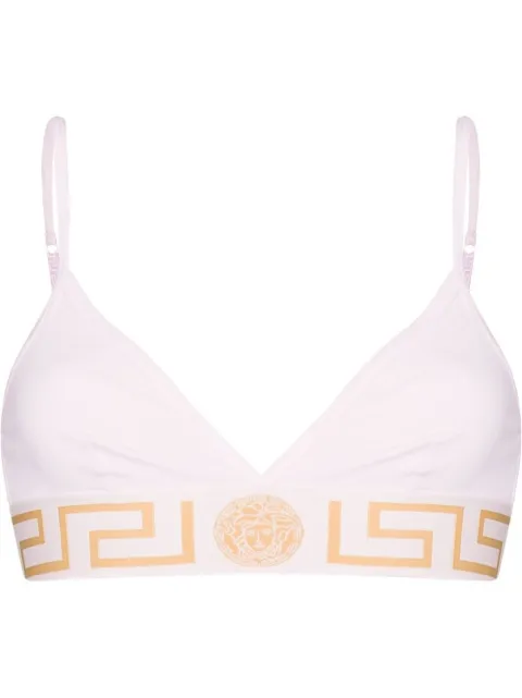 Versace Greca-trim triangle bra Pink 1000656A232741